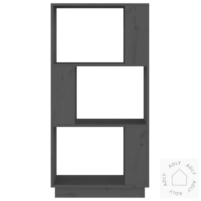 Bokhylle/Romdeler Grå 51X25X101 Cm Heltre Furu