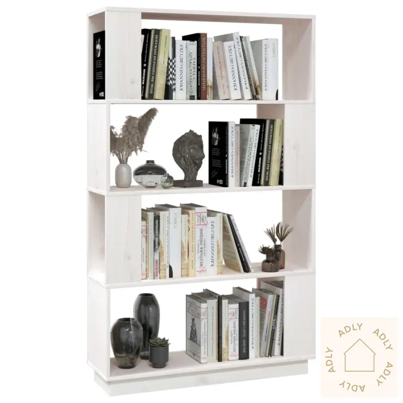 Bokhylle/Romdeler Hvit 80X25X132 Cm Heltre Furu