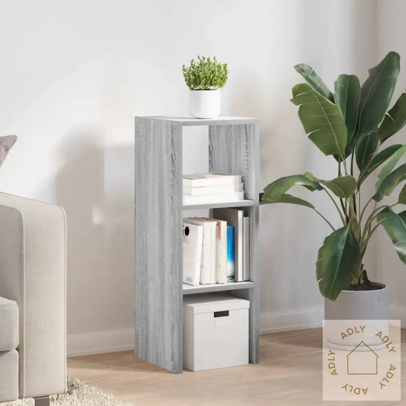 Bokhylle Stablebar Grå Sonoma 30X30X80 Cm Konstruert Tre