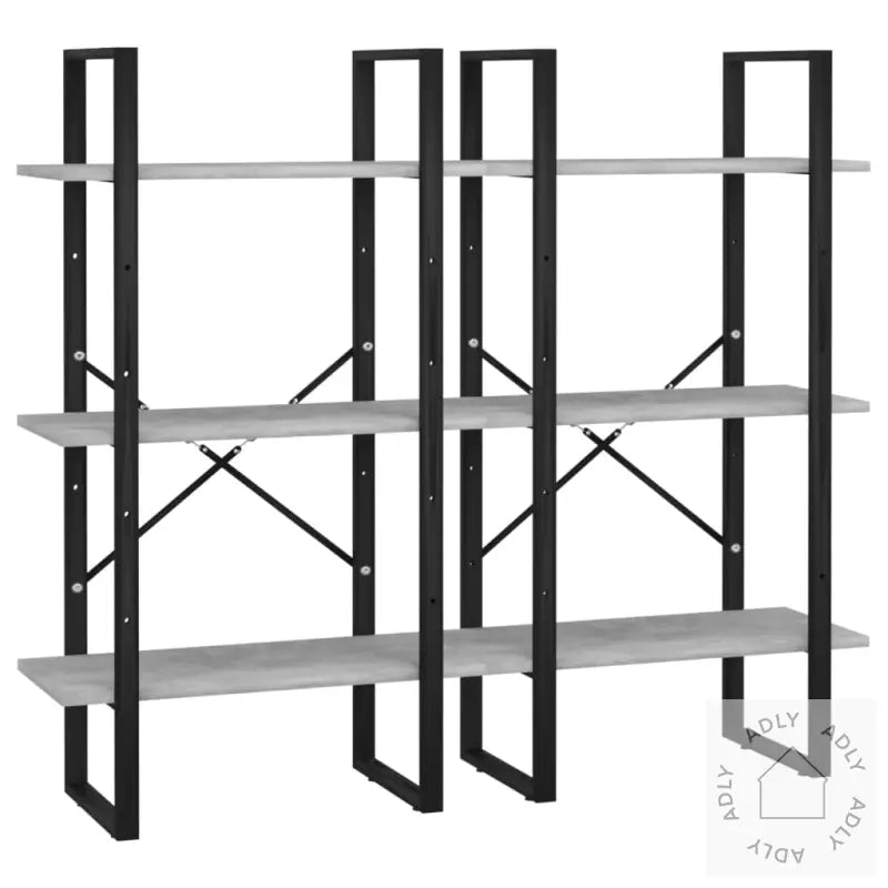 Oppbevaringshylle Betonggrå 60X30X210 Cm Konstruert Tre