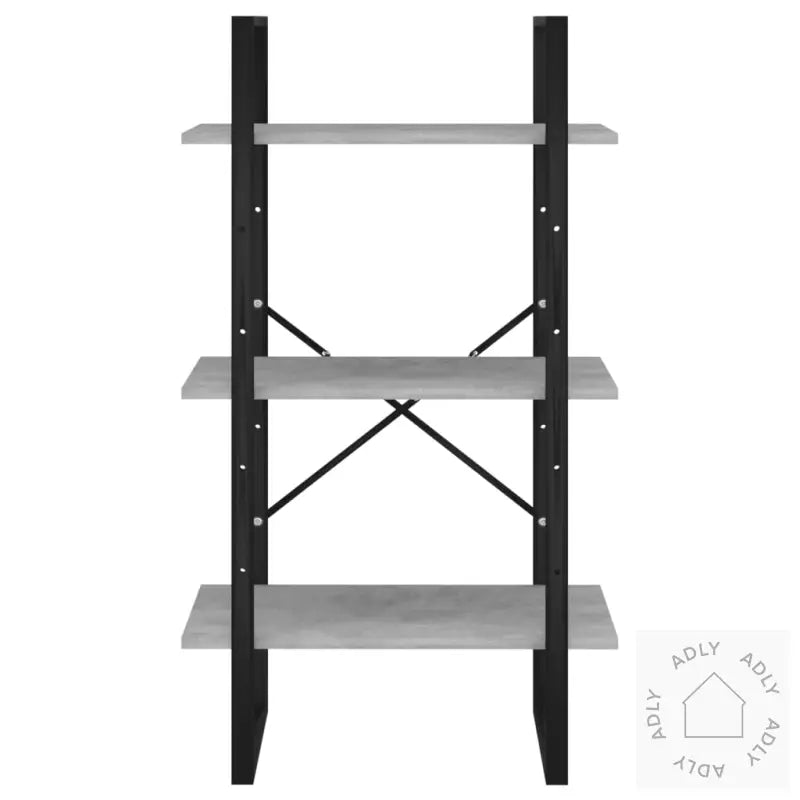 Oppbevaringshylle Betonggrå 60X30X105 Cm Konstruert Tre