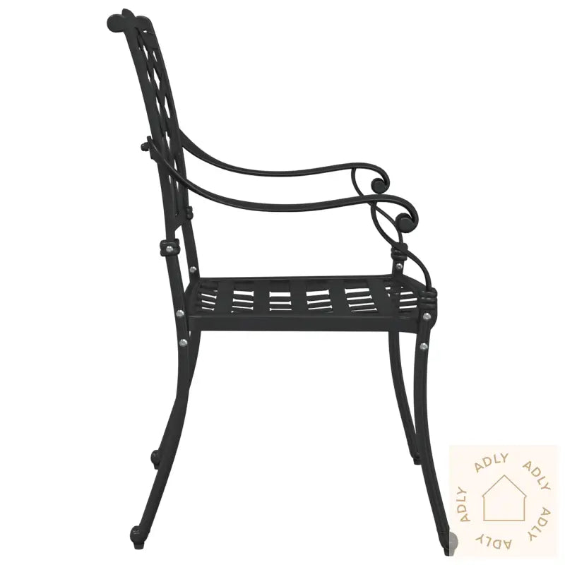 Utendørs Stoler Svart Aluminium 56 X 55 X 92,5 Cm Stødig