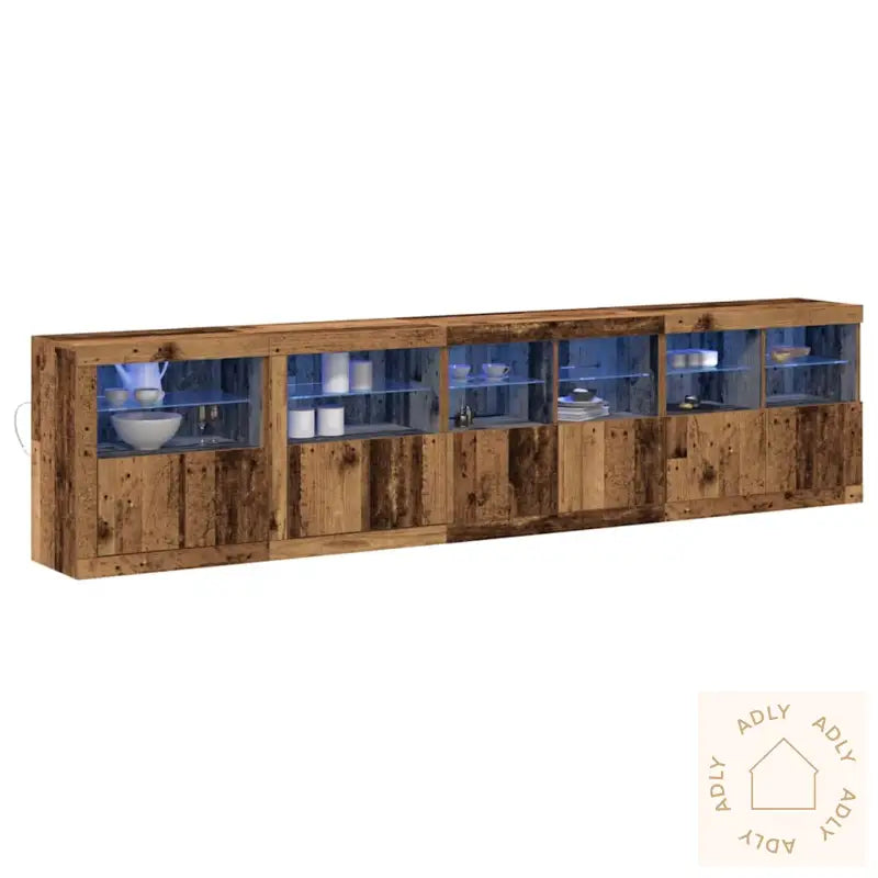Sidetabell Med Led-Lamper Gamle Tre 283X37X67 Cm Ingeniørtre