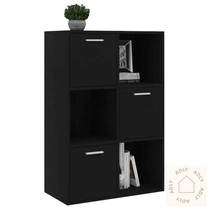 Black cube storage unit i Kuber hylle med åpne kuber til stue og kontor