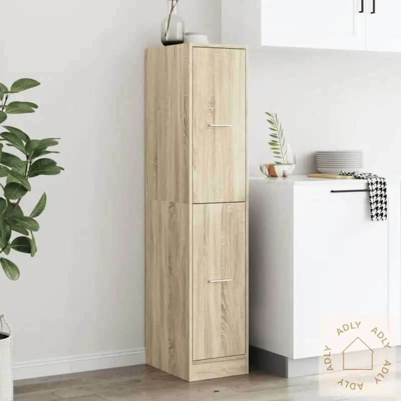 Apotekskap Sonoma Eik 30X41X144,5 Cm Konstruert Tre