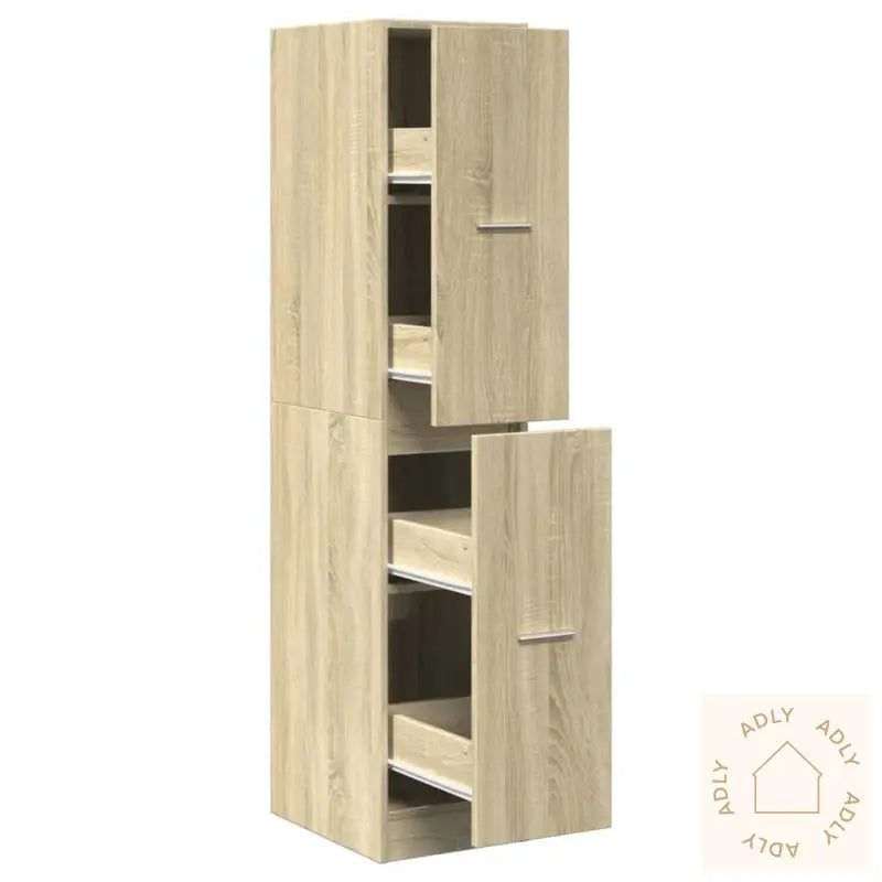Apotekskap Sonoma Eik 30X41X144,5 Cm Konstruert Tre