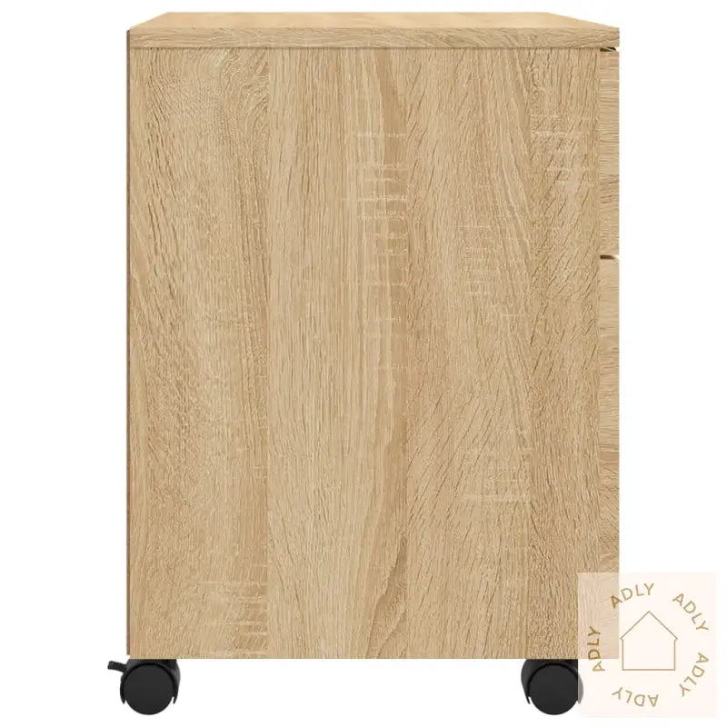 Mobilt Arkivskap Med Hjul Sonoma Eik 45X38X54 Cm Konstruert Tre