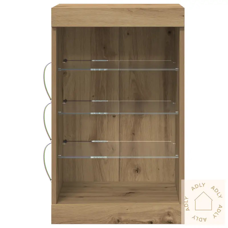 Sideboard Med Led-Lamper I Artisan Eik 41X37X67 Cm
