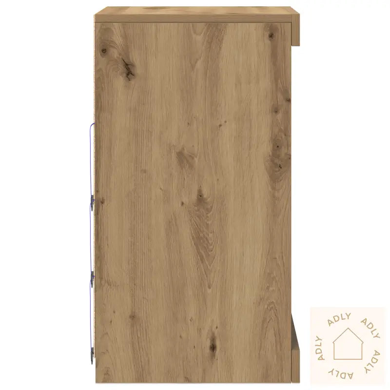 Sideboard Med Led-Lamper I Artisan Eik 41X37X67 Cm