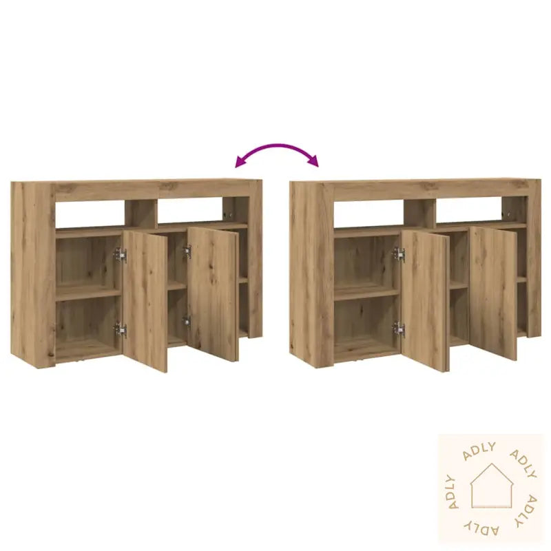 Sideboard Artisan Eik Konstruert Tre 116 X 30 X 75 Cm Sideboard