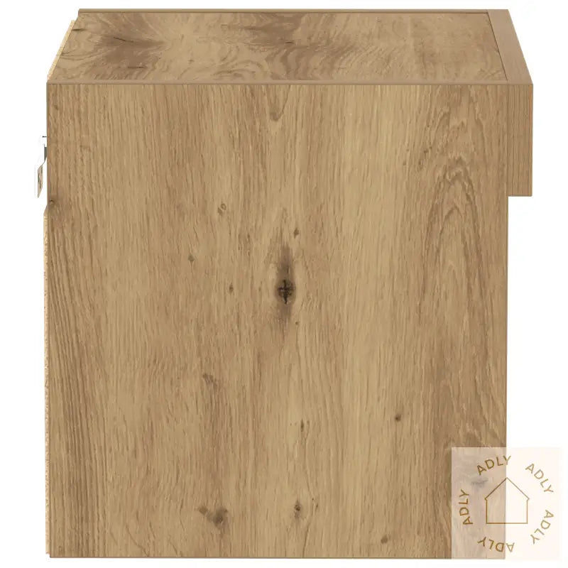 Veggskap Med Led-Lamper, Artisan Eik 40X30X30 Cm