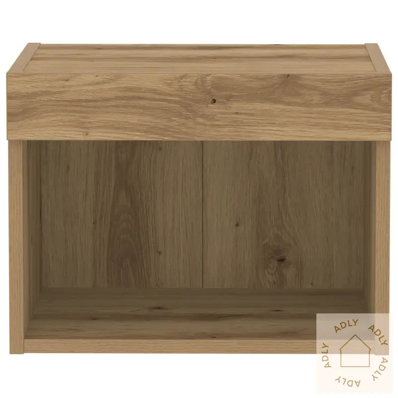Veggskap Med Led-Lamper, Artisan Eik 40X30X30 Cm