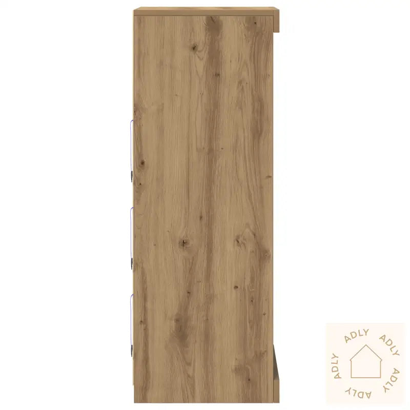 Sideboard Med Led-Belysning I Artisan Eik 41X37X100 Cm