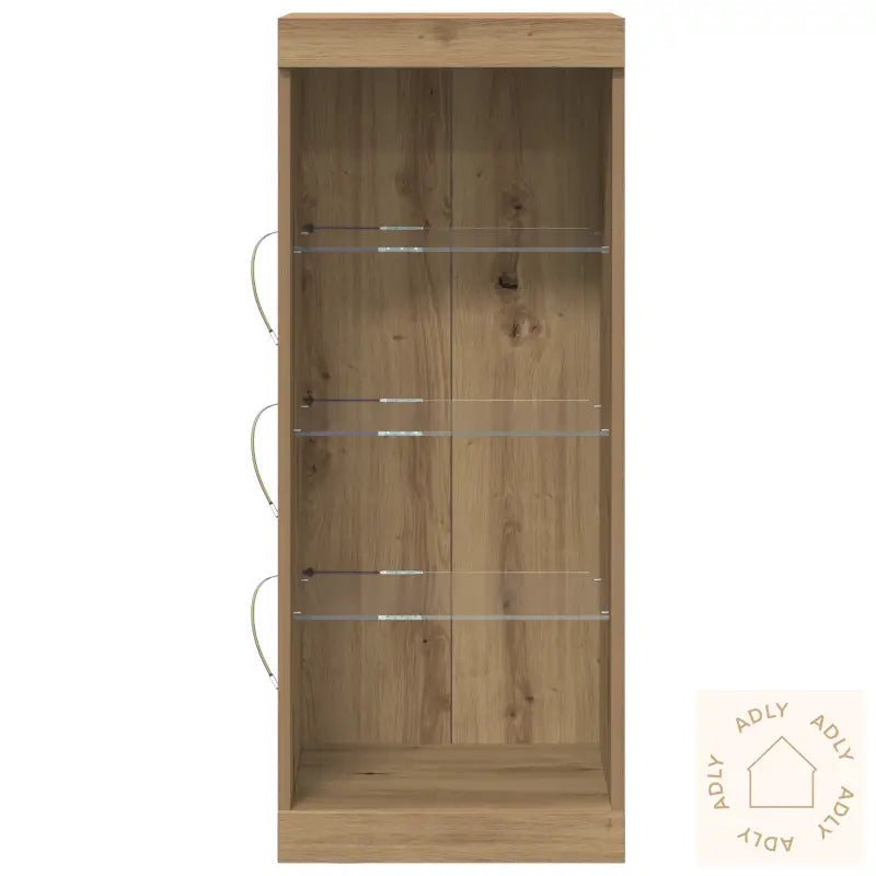 Sideboard Med Led-Belysning I Artisan Eik 41X37X100 Cm