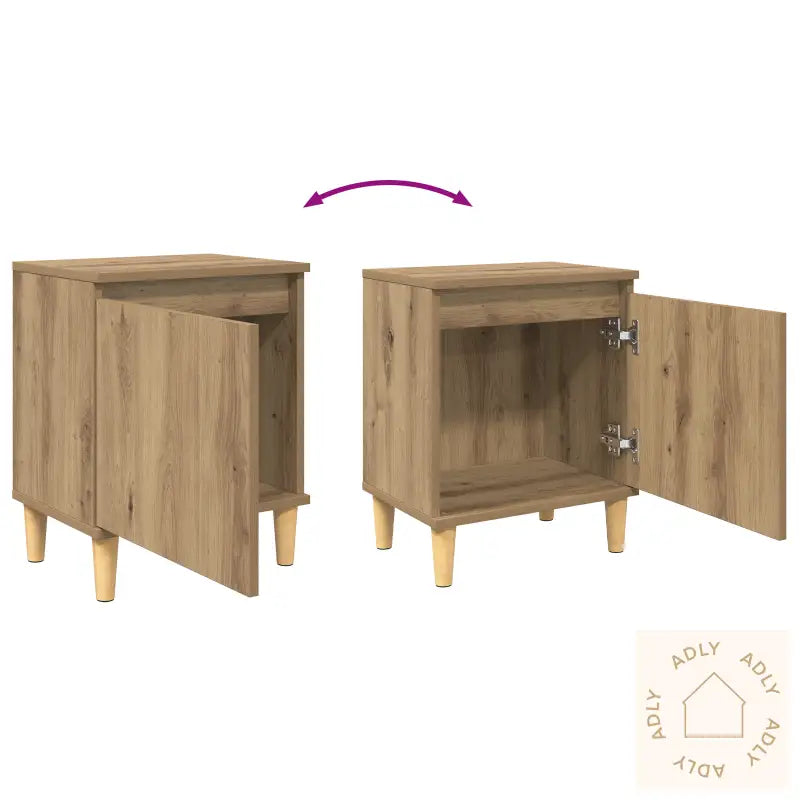 Artisan Oak Nattbord Artisan Eik Mdf 40 X 30 X 50 Cm Nattbord