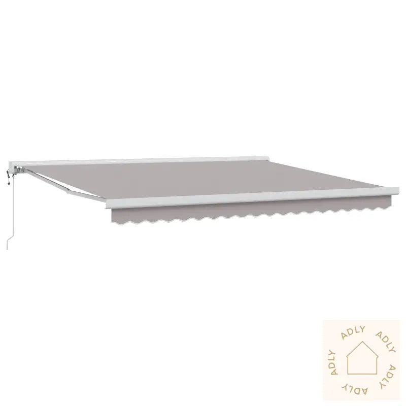 Automatisk Utrekkbar Markise Lysegrå 400X300 Cm