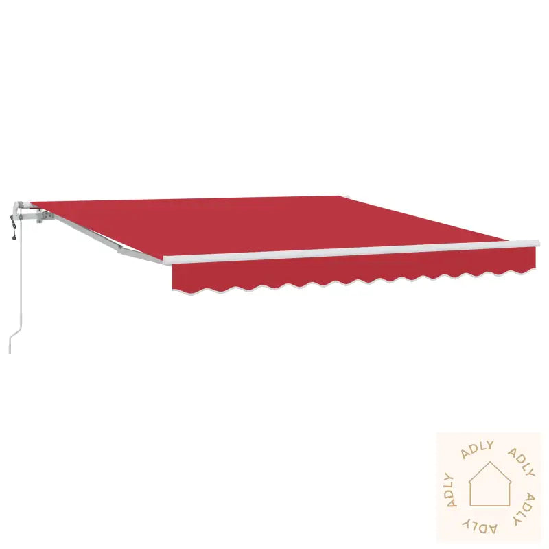Automatisk Uttrekkbar Markise Rød 300X250 Cm