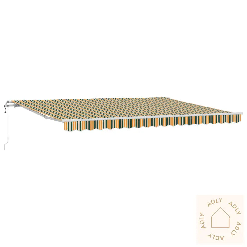 Automatisk Uttrekkbar Markise Grønn Og Gul 450X300 Cm