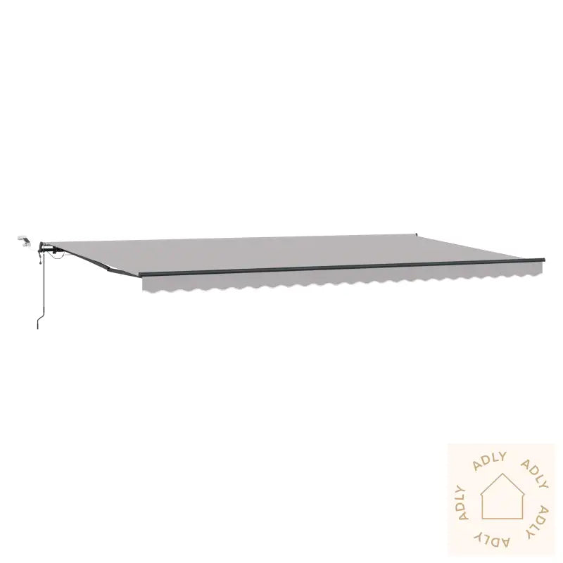 Automatisk Uttrekkbar Markise Med Led Lysegrå 600X300 Cm