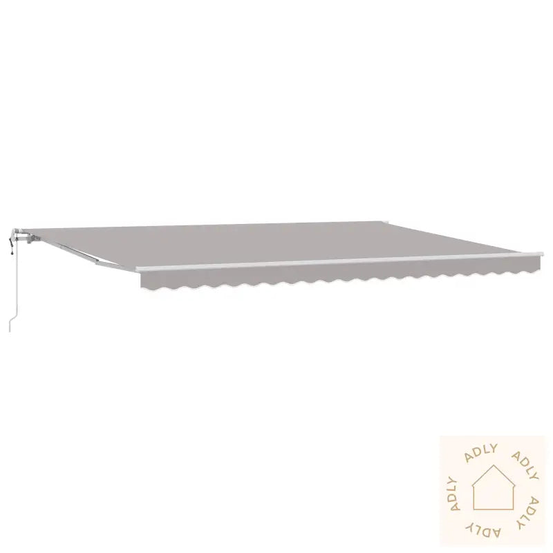 Automatisk Uttrekkbar Markise Lys Grå 500X350 Cm
