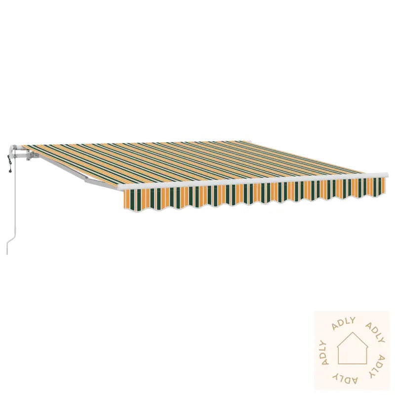 Automatisk Uttrekkbar Markise Grønn Og Gul 300X250 Cm