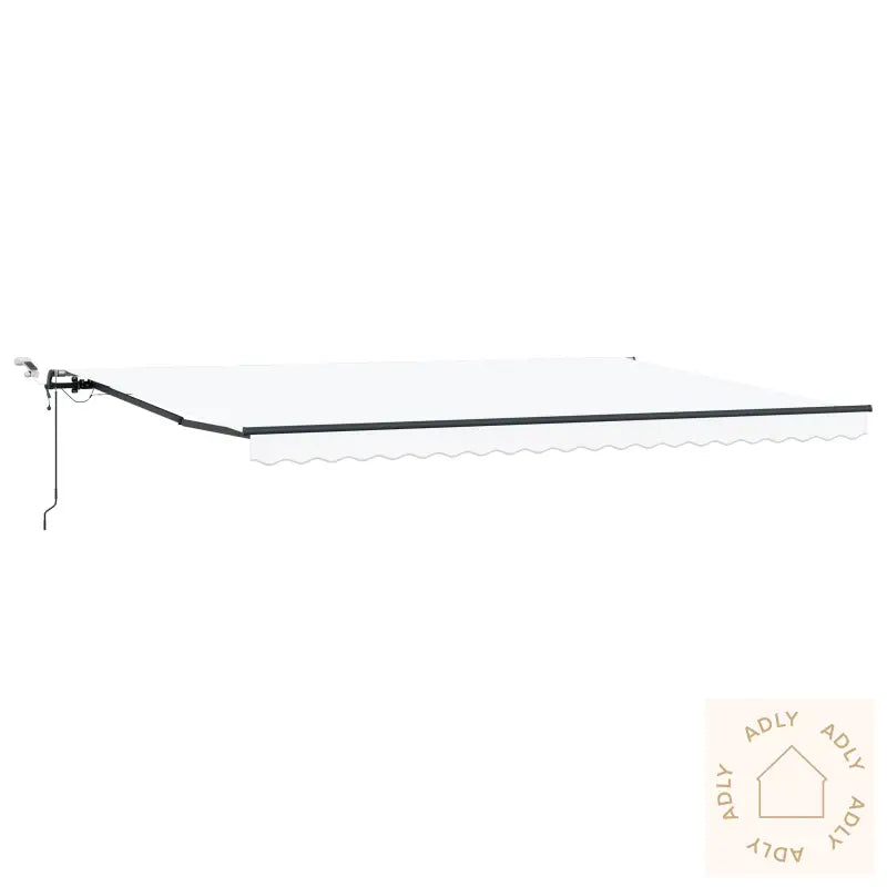 Automatisk Uttrekkbar Markise Med Led Hvit 500X350 Cm