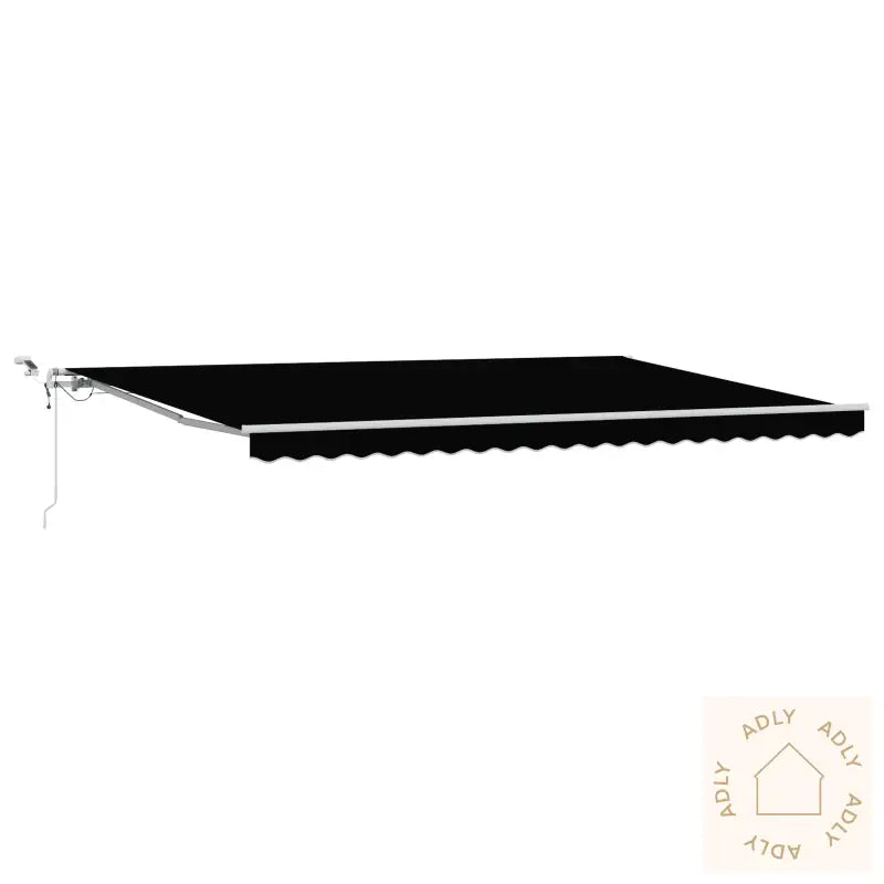 Automatisk Uttrekkbar Markise Med Led Svart 500X350 Cm