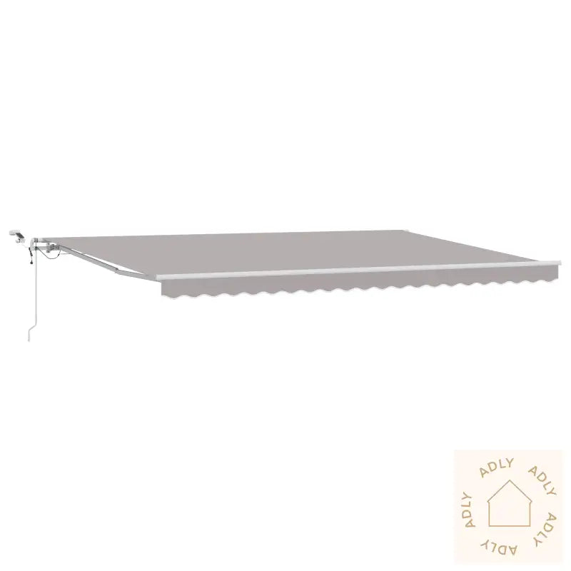 Automatisk Uttrekkbar Markise Med Led Lysegrå 500X300 Cm