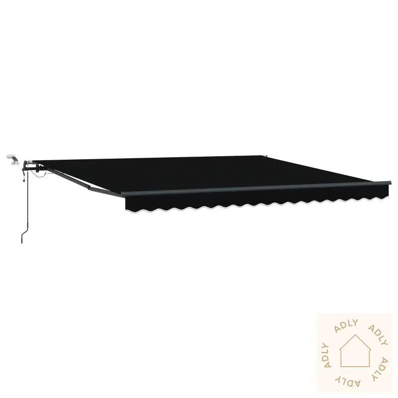 Automatisk Uttrekkbar Markise Med Led Svart 400X300 Cm