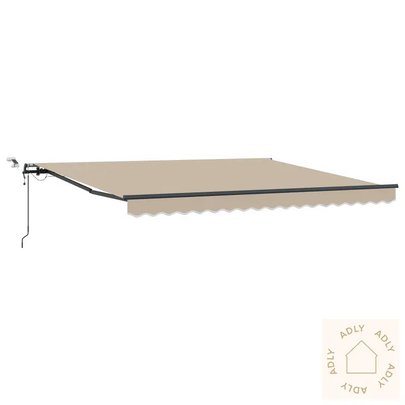 Automatisk Uttrekkbar Markise Med Led Beige 400X300 Cm