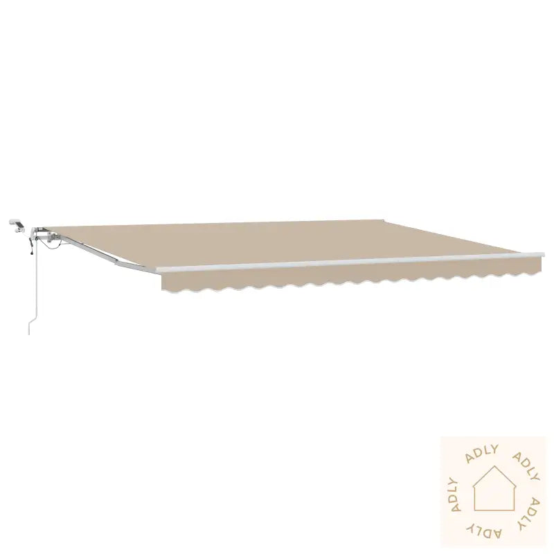 Automatisk Uttrekkbar Markise Med Led Beige 450X300 Cm