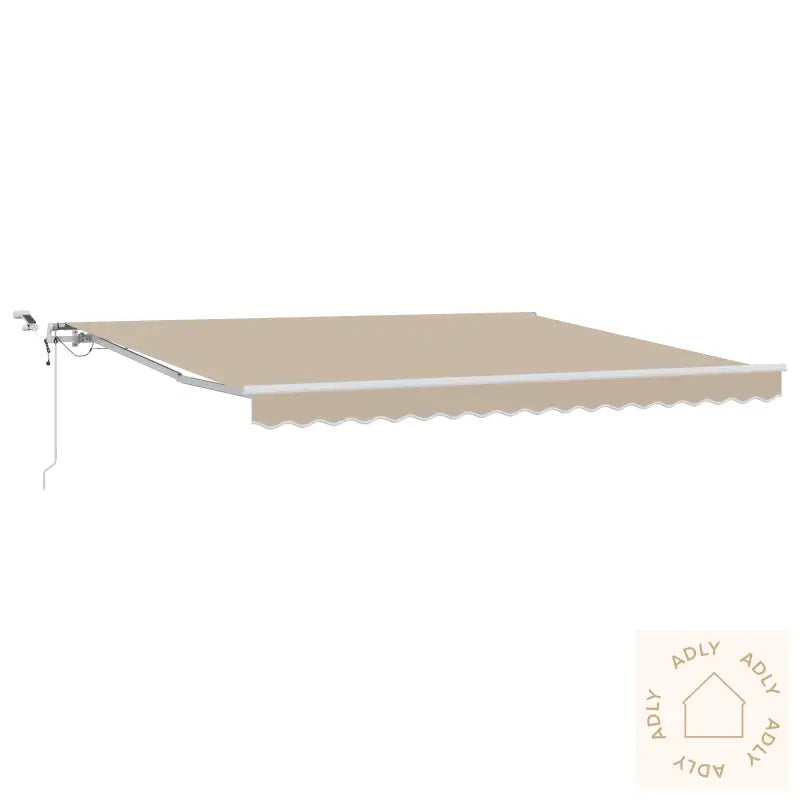 Automatisk Uttrekkbar Markise Med Led Beige 400X350 Cm