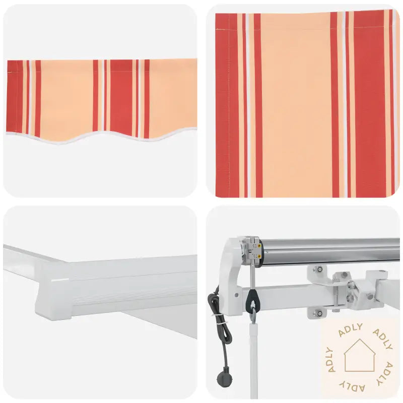 Automatisk Uttrekkbar Markise Gul Og Orange 450X350 Cm
