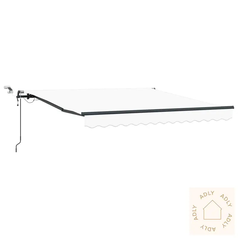 Automatisk Uttrekkbar Markise Med Led Hvit 300X250 Cm