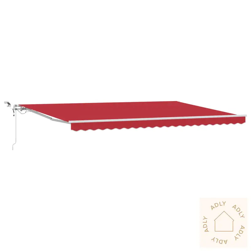Automatisk Uttrekkbar Markise Med Led Rød 500X300 Cm
