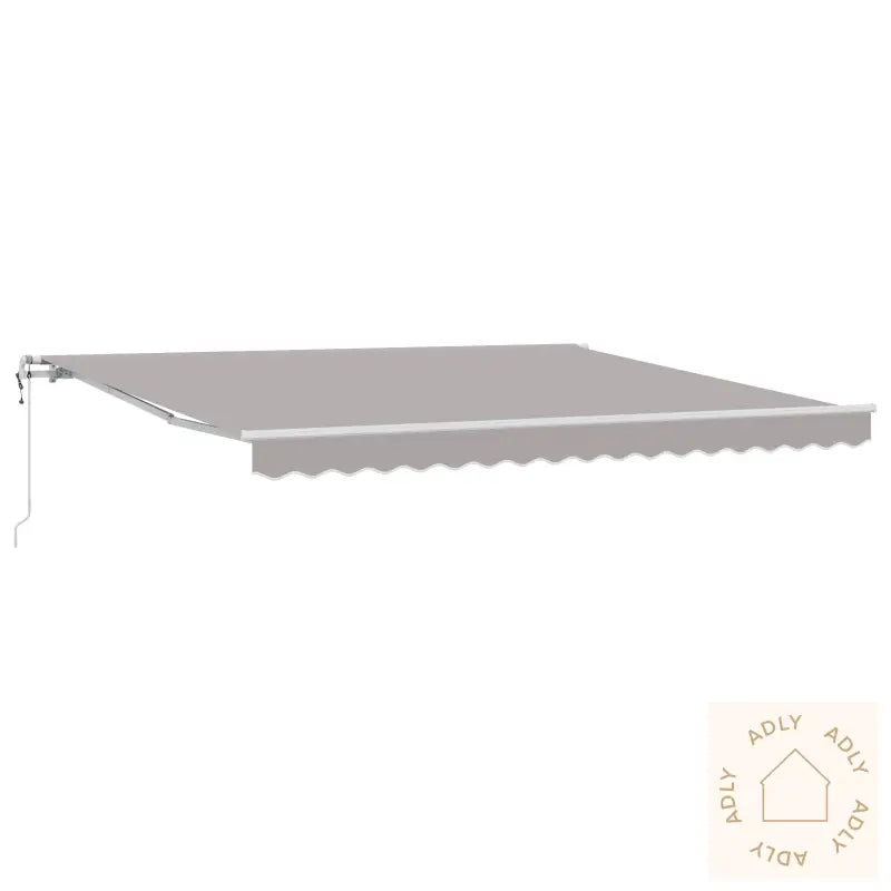 Automatisk Uttrekkbar Markise Lysegrå 400X350 Cm