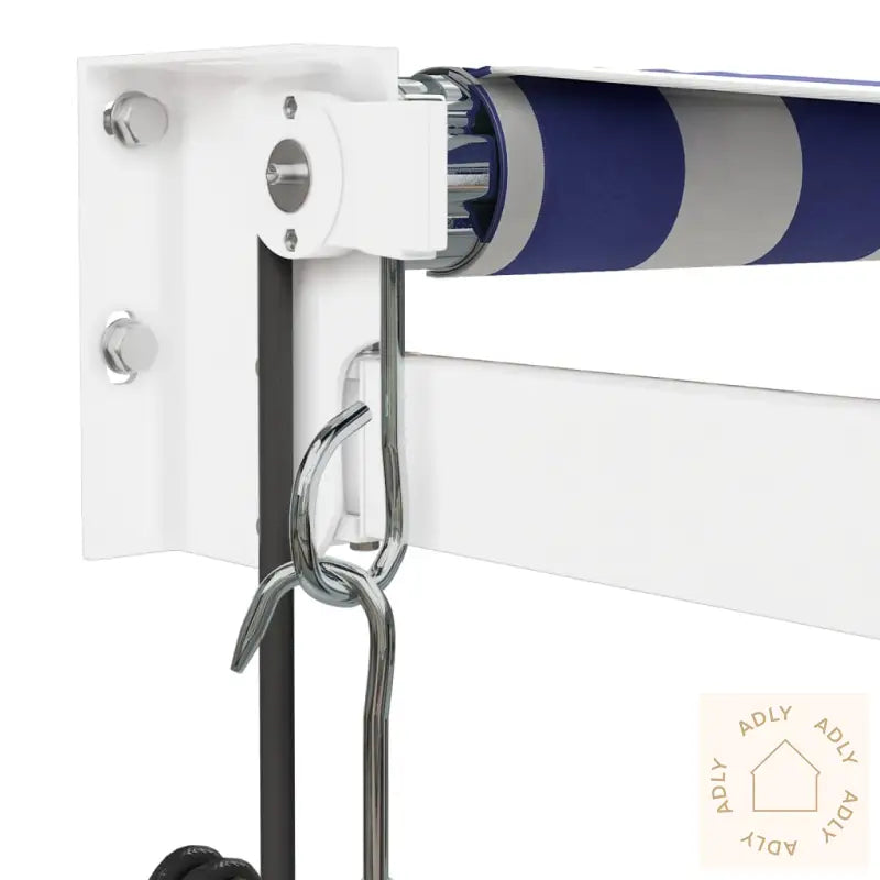 Automatisk Uttrekkbar Markise Blå Og Hvit 3X2,5 M