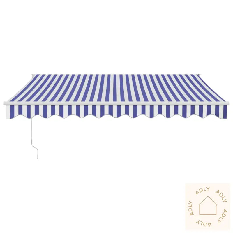 Automatisk Uttrekkbar Markise Blå Og Hvit 3X2,5 M