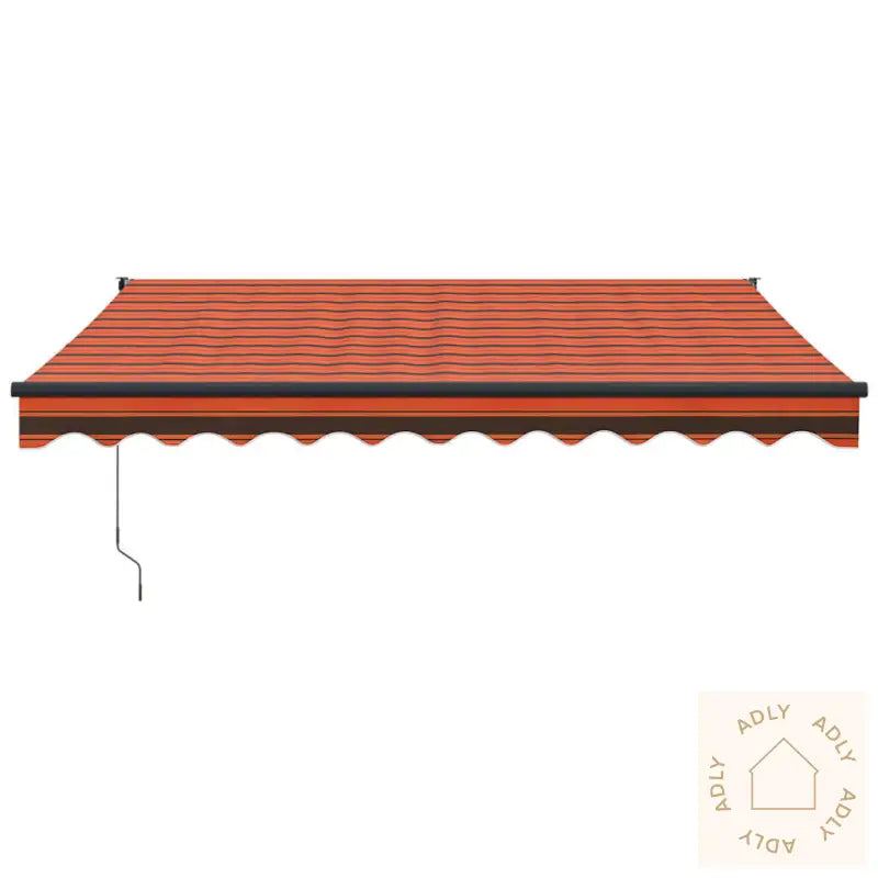 Automatisk Uttrekkbar Markise Oransje Og Brun 3,5X2,5 M