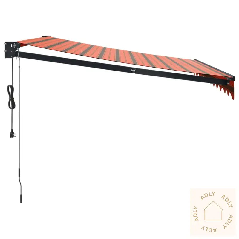 Automatisk Uttrekkbar Markise Oransje Og Brun 3,5X2,5 M