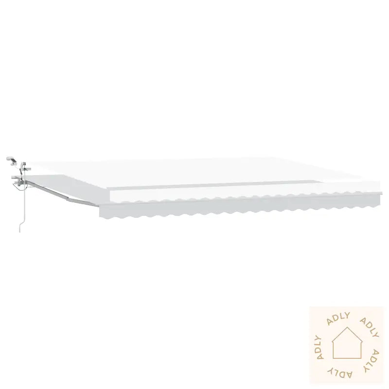 Automatisk Uttrekkbar Markise Med Led Hvit 500X300 Cm