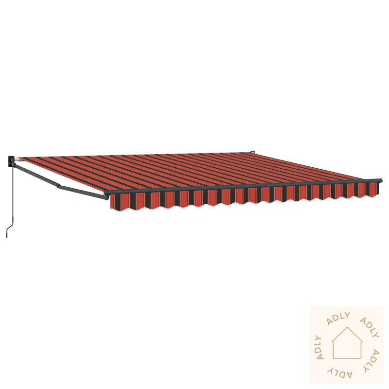 Automatisk Uttrekkbar Markise I Gul Og Oransje 400X350 Cm