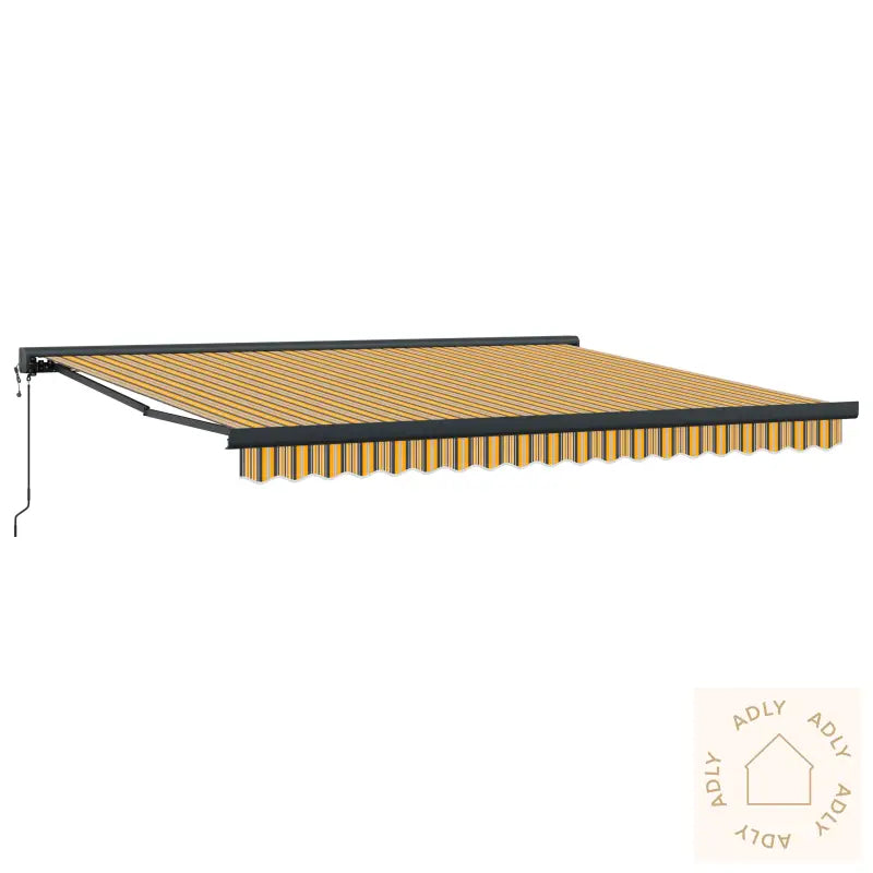 Automatisk Uttrekkbar Markise Flerfarget Stripe 400X300 Cm