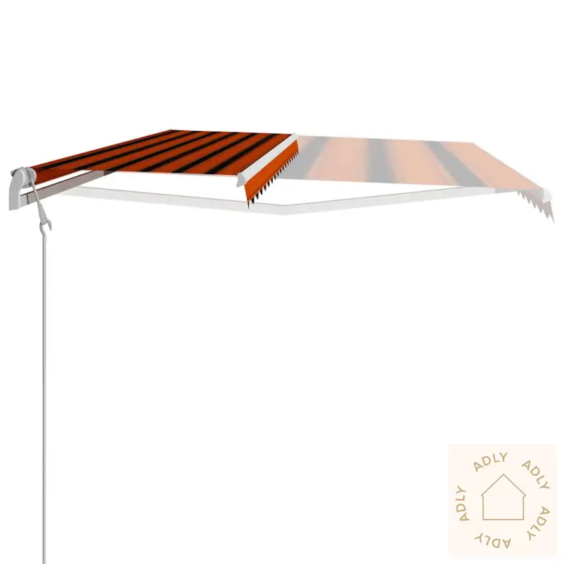 Automatisk Uttrekkbar Markise 400X300 Cm Oransje Og Brun