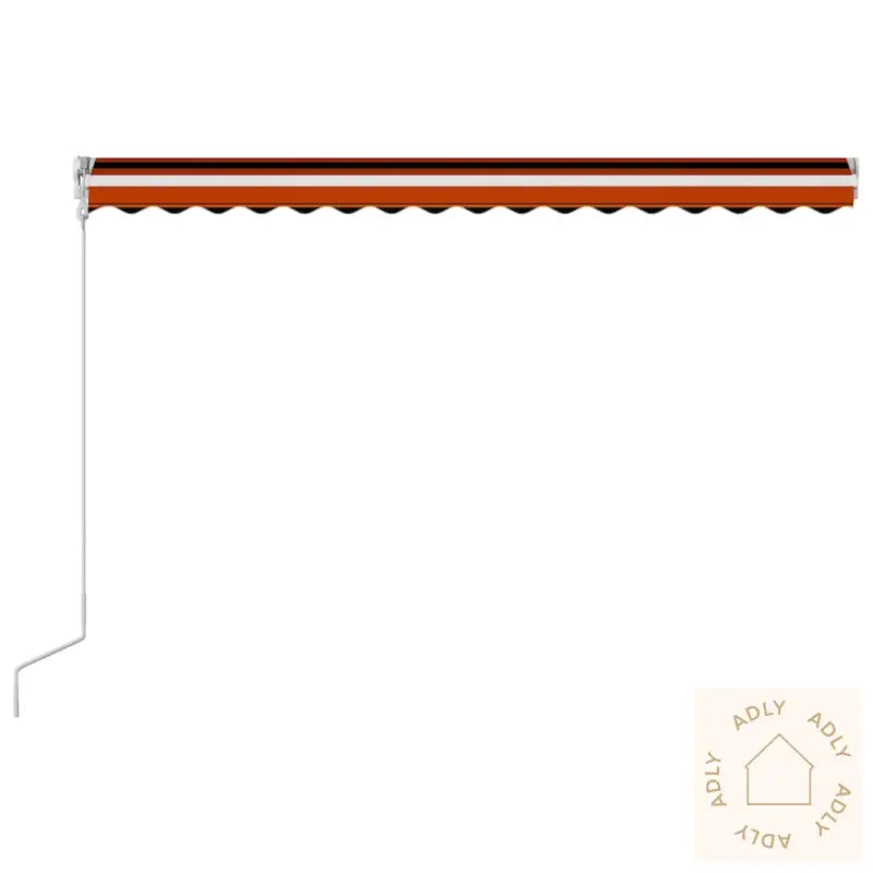 Automatisk Uttrekkbar Markise 400X300 Cm Oransje Og Brun