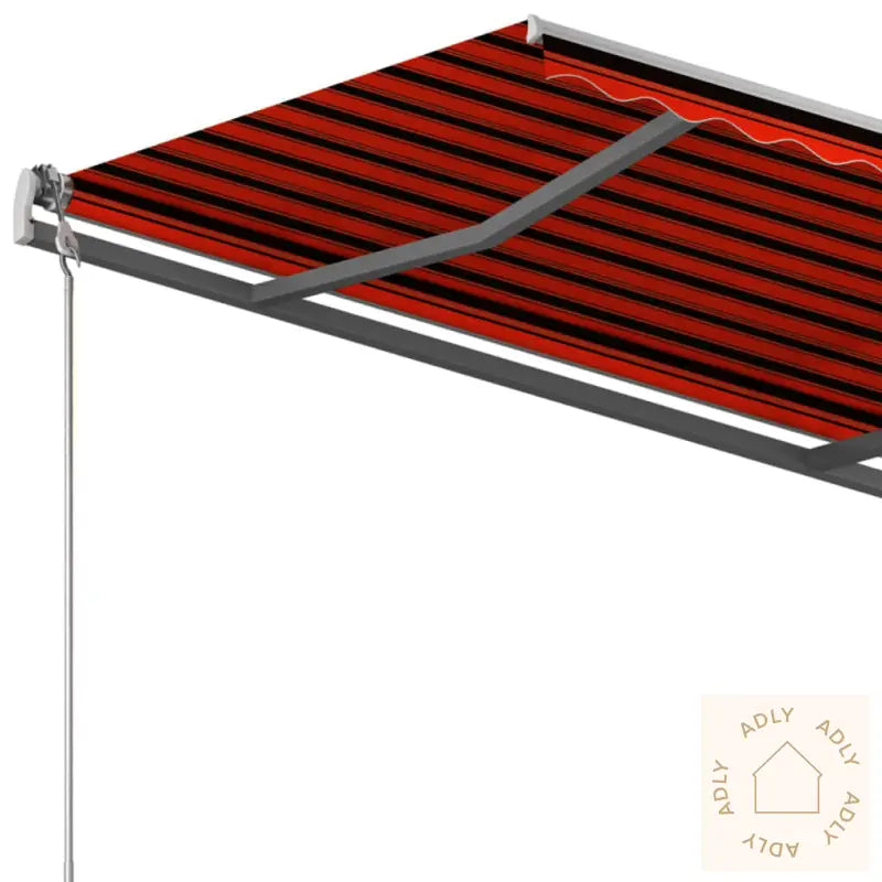 Automatisk Uttrekkbar Markise 3X2,5 M Oransje Og Brun