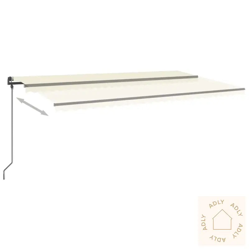 Automatisk Markise Med Vindsensor Og Led 6X3 M Kremhvit
