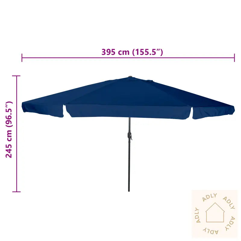 Hageparasol 395X245 Cm Azure Blå
