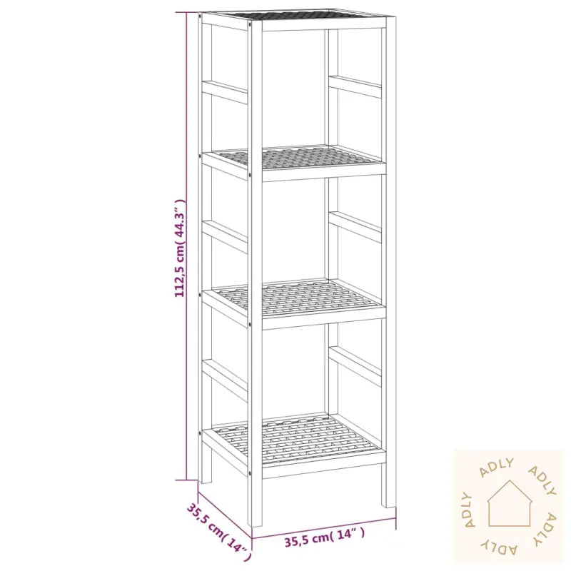 Baderomshylle 35,5X35,5X112,5 Cm Heltre Valnøtt