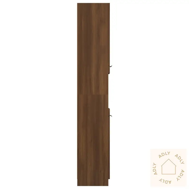 Baderomsskap Brun Eik 32X34X188,5 Cm Konstruert Tre